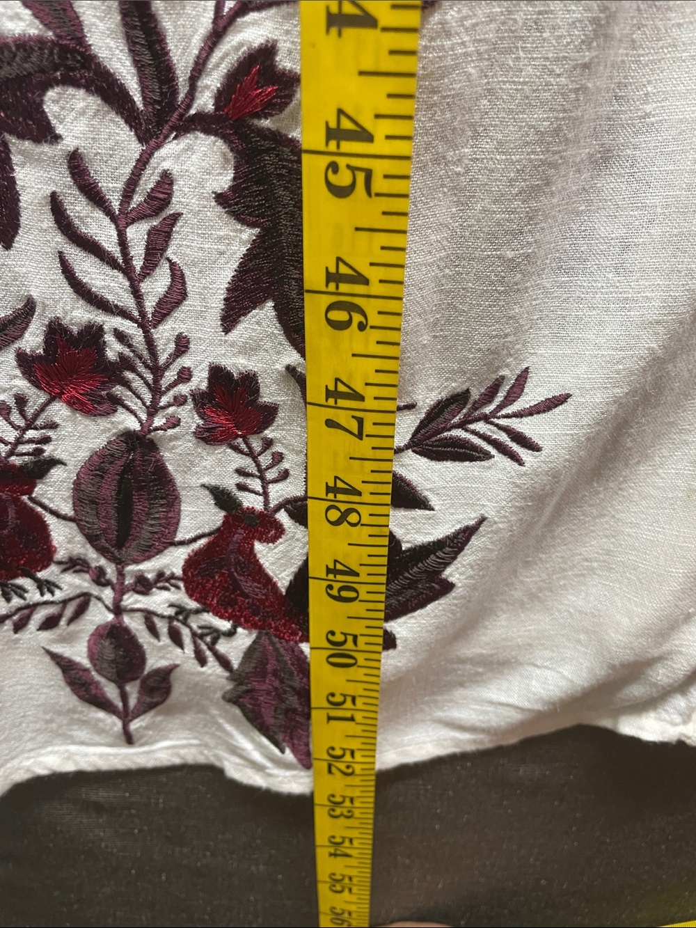 Sundance Jessa MaeCream Maxi Dress bohemian Floral Embroidery and Waist Tie - Picture 8 of 12
